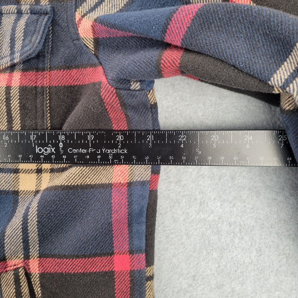 Y2K American Eagle Mens‎ Flannel Shirt Jacket Lined Corduroy Collar Lined Size M - Picture 5 of 8